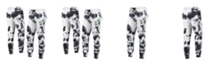 DKNY Women's White and Black Boston Celtics Melody Tie-Dye Jogger Pants